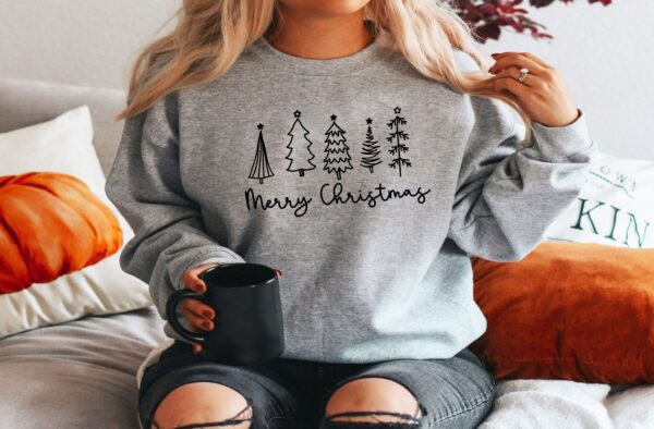 Christmas Tree Sweatshirt, Christmas Sweatshirt, Cute Christmas Shirt, Holiday Shirt, Women'S Christmas Shirt, Christmas Tree 1 (Swt)