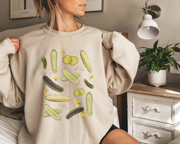 Pickle Sweatshirt, Pickle Lovers Hoodie, Dill Pickle Shirt, Pickle Crewneck Sweatshirt, Pickle Unisex Sweater