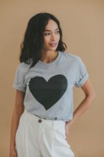 Big Heart Unisex, Graphic Adult Tee, Big Hearted Summer T-Shirt