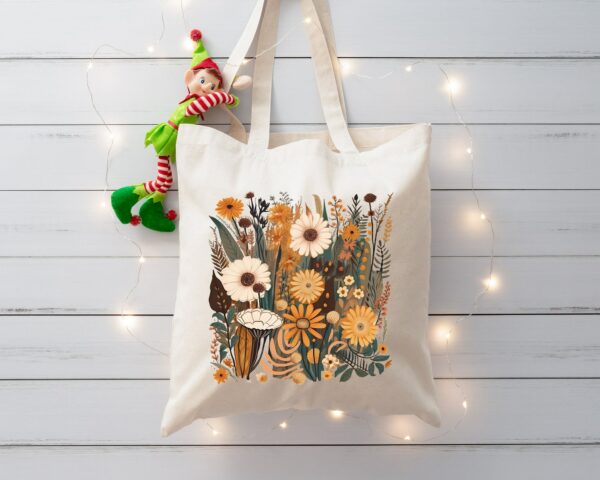 Wildflower Tote Bag, Floral Tote Bag, Gift For Women Totes, Birthday Gift Bag