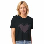 Heart Drawing Cropped T-Shirt