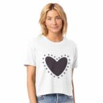 Heart Drawing Cropped T-Shirt