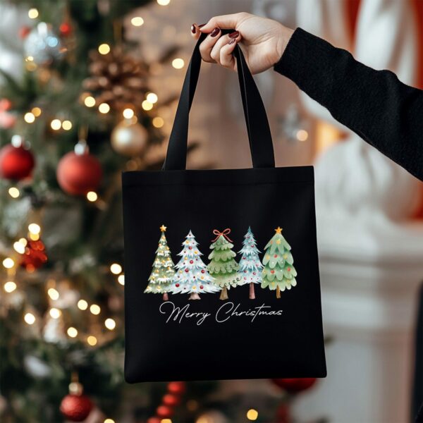 Cotton Canvas Christmas Tote Bag, Merry Christmas Tote Bag, Christmas Gifts, Xmas Present Tote Bag, Xmas Gift Tote Bag, Family Gifts