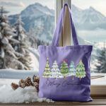 Cotton Canvas Christmas Tote Bag, Merry Christmas Tote Bag, Christmas Gifts, Xmas Present Tote Bag, Xmas Gift Tote Bag, Family Gifts