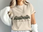 Vintage Botanical Tree Art T-Shirt, Artistic Nature Illustration Tee, Unique Graphic Shirt, Eco-Friendly Fashion, Gift For Plant Lover