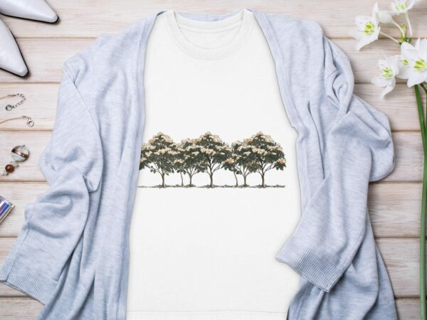 Vintage Botanical Tree Art T-Shirt, Artistic Nature Illustration Tee, Unique Graphic Shirt, Eco-Friendly Fashion, Gift For Plant Lover