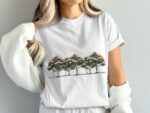 Vintage Botanical Tree Art T-Shirt, Artistic Nature Illustration Tee, Unique Graphic Shirt, Eco-Friendly Fashion, Gift For Plant Lover